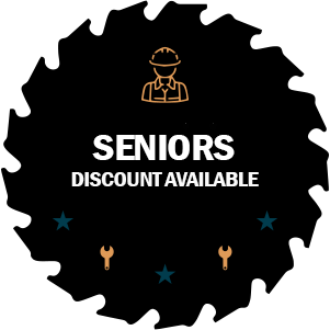 Seniors Discount Available badge